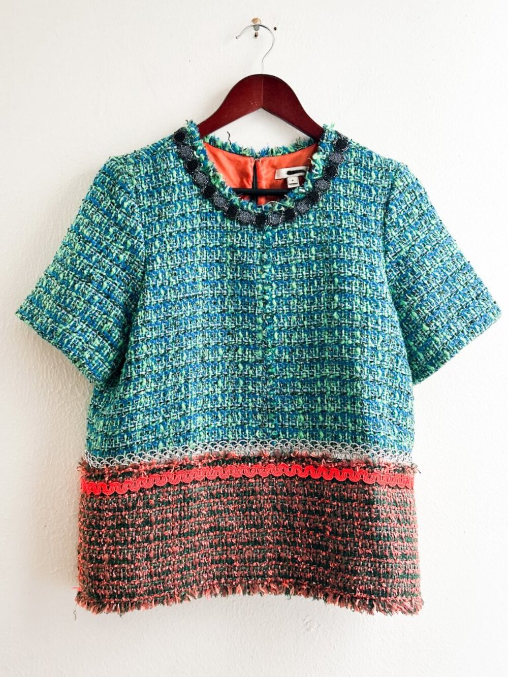 ONE OF A KIND 2012 J. Crew Sample/Concept Piece Collectors Tweed Top Jenna Lyons
